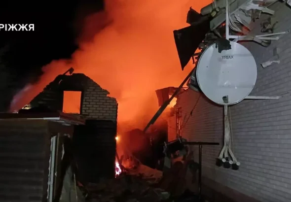 У передмісті Запоріжжя загасили займання від безпілотника