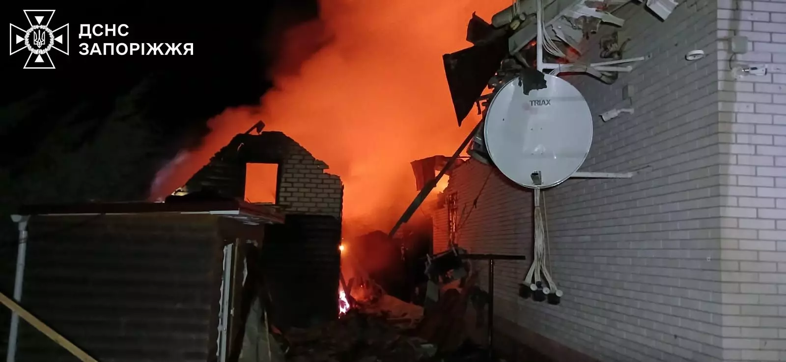 У передмісті Запоріжжя загасили займання від безпілотника